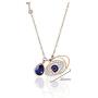 18k gold Stainless Steel Evil Eye Pendant Necklace Zircon Crystal Fashion Clavicle Lucky Necklace