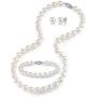 Freshwater Cultured Pearl Jewelry Set for Women Includes Necklace, Bracelet, and Earrings with 925 Sterling Silver - THE PEARL SOURCE