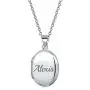 Simple Plain Dome Oval Circle Traditional Keepsake Personalized Engrave Photo Locket For Women Teens Holds Photos Pictures 925 Silver Necklace Pendant Small Medium Large