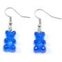 Gummy Bear Necklace Bracelet Set Colorful Multicolor Transparent Resin Bear Earring Cartoon Cute Candy Crazy Aesthetic Pendant Necklace for Girls Women Jewelry