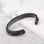 Room101 Stainless Steel with Black PVD Cuff Bangle Bracelet, 8'' - Choise of Style