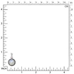 Silvershake Round Stone or Shell 925 Sterling Silver Rope Solitaire Cabochon or Inlay Style Pendant Necklace Jewelry for Women