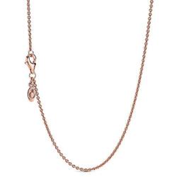 Pandora Jewelry Classic Cable Chain Pandora Rose with Sterling Silver Necklace