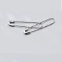 Sterling Silver Safety Pin Earrings Punk Geometric Earring for Women Men Unisex