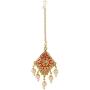 Efulgenz Indian Bollywood Gold Plated Kundan Maang Tikka Head Chain Dangle Earrings Bridal Wedding Jewelry Set