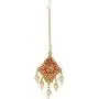 Efulgenz Indian Bollywood Gold Plated Kundan Maang Tikka Head Chain Dangle Earrings Bridal Wedding Jewelry Set