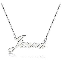 Lutilo 925 Sterling Sliver Custom Name Necklace Personalized Initial Necklaces Pendant Jewelry Gift for Her
