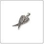 Fusamk Punk Titanium Steel Angel Wings Pendant Necklace,24'' Box Chain