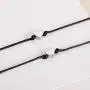 Ralukiia Handmade Rope Heart Bracelet for 2, Lucky Bracelets for Women Girls Friend Boyfriend Gift Matching Bracelets