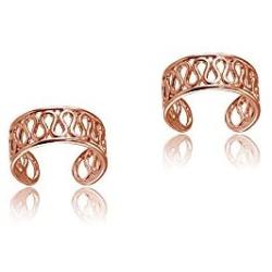 Sterling Silver Polished Filigree Small Swirl Non Piercing Clip On Ear Cuff for Men Women