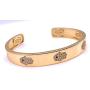 LESLIE BOULES 18K Gold Plated Hamsa Hand Cuff Bracelet for Women Lucky & Protection Jewelry for Her