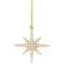 Savlano 14K Gold Plated Cubic Zirconia Round Cut Starburst 18 Inches Pendant Chain Necklace for Women & Girls Savlano 14K Gold Plated Cubic Zirconia Round Cut Starburst 18 Inches Pendant Chain Necklace for Women & Girls