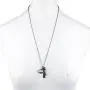 LUX ACCESSORIES Burnish SilverTone were All Mad Here Mad Hatter Pendant Necklace