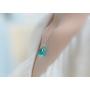 OCARLY 925 Mermaids Tears Droplet Necklace Gradient Color Czech Crystal Glass Teardrops Pendant
