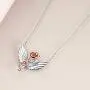 LUHE Sterling Silver Rose Flower, Heartbeat, Double Hearts, Celtic Necklace for Mom Girlfriend Wife Sisters