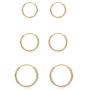 Silver Hoop Earrings for Women Men Girls- Cartilage Earring Endless Small Hoop Earrings Set,3 Pairs of Hypoallergenic 925 Sterling Silver Tragus Earrings Nose Lip Rings (8mm/10mm/12mm)