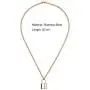 BaubleStar Link Layered Lock Necklace Stainless Steel Paperclip Chain Fashion Jewelry