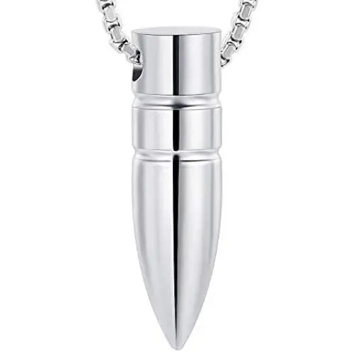 zeqingjw Bullet Urn Necklace for Ashes Memorial Cremation Jewelry Ash Holder Keepsake Jewelry for Pet/Human zeqingjw Bullet Urn Necklace for Ashes Memorial Cremation Jewelry Ash Holder Keepsake Jewelry for Pet/Human