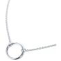 Open Circle Necklace in Yellow Gold, Rose Gold or Rhodium over 925 Sterling Silver