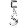 SexyMandala Alphabet Beads Letter Charms Initial A-Z Crystal Dangle Spacer Bead fits European Charm Bracelets