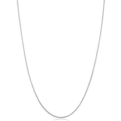 Kooljewelry Sterling Silver Round Wheat Chain Necklace (1.1 mm, 1.5 mm, 2 mm or 2.6 mm)
