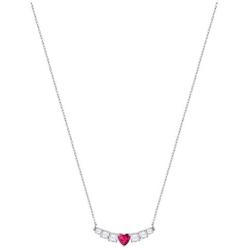 Swarovski Love Necklace, White, Rhodium Plating