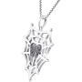 YL Spider Necklace 925 Sterling Silver Personality Tarantula Web Charms Pendant Cobweb Halloween Insect Jewelry