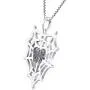 YL Spider Necklace 925 Sterling Silver Personality Tarantula Web Charms Pendant Cobweb Halloween Insect Jewelry