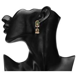 IndoTribe Meenakari Earrings For Women And Girls Bollywood Ethnic Traditional Jhumka Earrings For Women Traditional Jhumkas Indian Jewelry Dangle Earrings