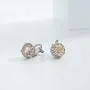 Bright Peach Cubic Zirconia Clip on Round Stud Earring Non Pierced Women/Girl Earring Bright Peach Cubic Zirconia Clip on Round Stud Earring Non Pierced Women/Girl Earring
