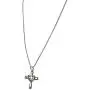 Yves Renaud Cross Charm Jewelry with Multiple Styles Dainty Black Cross, Cross with Heart, Cross with Solitaire Crystal Pendant Necklaces on 20'' Silver Plated Chain - Fashion Jewelry for Women, Girls