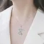 WOTEER Stethoscope Necklace for Nures Doctor Nurse Cross Necklace with Blue/White/Red Crystal Gifts for Women Graduation Medical Student