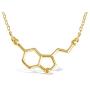 Rosa Vila Happiness Serotonin Molecule Necklace For Women, Happy Serotonin Necklace, Science Jewelry For Women, Ideal Necklaces For Teacher, Professor, Chemistry Grad, And Science Lovers