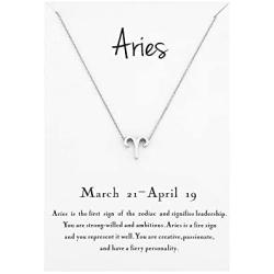 Mocya Zodiac Necklace for Women Jewelry Horoscope Constellation Pendant Astrology Birthday Gifts