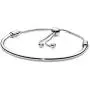 Pandora Jewelry Moments Slider Bangle Cubic Zirconia Bracelet in Sterling Silver Pandora Jewelry Moments Slider Bangle Cubic Zirconia Bracelet in Sterling Silver