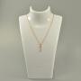 Paialco Jewelry 14K Rose Gold Plating Sterling Silver Initial Alphabet Pendant Necklace 18''