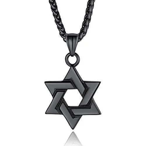 ChainsPro Magen David Star Pendant with Chain-55+5CM Adjustable, 316L Stainless Steel/Gold Plated (Send Gift Box) ChainsPro Magen David Star Pendant with Chain-55+5CM Adjustable, 316L Stainless Steel/Gold Plated (Send Gift Box)