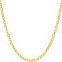 Lifetime Jewelry 3mm Cable Link Chain Necklace for Women & Men 24k Real Gold Plated