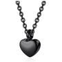 AllerPierce Urn Necklace for Women Men Stainless Steel Ashes Keepsake Pendant Small Heart Memorial Necklace Cremation Jewelry for Human Pet Ashes Waterproof