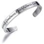 VNOX Christian Jewelry Stainless Steel Fruits of The Spirit Handstamp Inspirational Cuff Bangle Bracelet,7.3''
