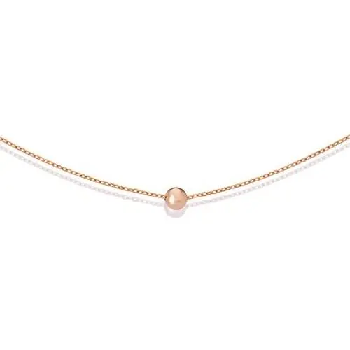 S.Leaf Sterling Silver Necklace Dainty Solid Bead Necklace Gold Necklaces for Women
