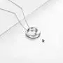HUKKUN Sterling Silver Urn Necklace for Ashes Infinity/Cross/Circle of Life Cremation Jewelry for Ashes Keepsake Memorial Jewelry for Women Men