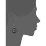 Miguel Ases Blue Gold Stone Lotus Earrings
