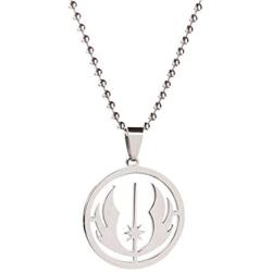 jewelry world Star Wars Jedi Order Symbol Titanium Steel pendnat Necklace with 23.7'' Beads Chain