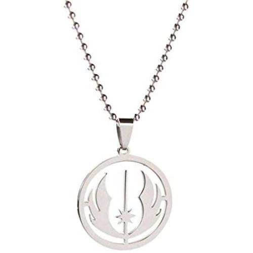 jewelry world Star Wars Jedi Order Symbol Titanium Steel pendnat Necklace with 23.7'' Beads Chain