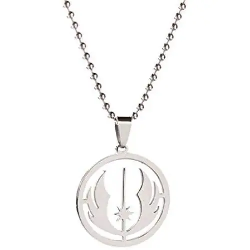 jewelry world Star Wars Jedi Order Symbol Titanium Steel pendnat Necklace with 23.7'' Beads Chain jewelry world Star Wars Jedi Order Symbol Titanium Steel pendnat Necklace with 23.7'' Beads Chain