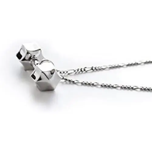 Fit Selection Star Dumbbell Necklace Sterling Silver Fitness Jewelry Barbell Charm Gym Pendant Fit Selection Star Dumbbell Necklace Sterling Silver Fitness Jewelry Barbell Charm Gym Pendant