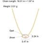 AgeXinjo Gold Necklace Opal Evil Eye Dainty CZ Heart Cross Bar Teardrop Choker Necklace for Women