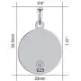 VENICEBEE Saint Christopher Medal Solid 925 Sterling Silver Pendant Necklace with Chain Black Pouch Polishing Cloth Gift Box