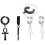 VNOX Stainless Cool Clip On Earrings Non Piercing Stainless Ankh Cross Charm Dangle Hinged Stud Earrings for Men Women Teen Gilrs Boys VNOX Stainless Cool Clip On Earrings Non Piercing Stainless Ankh Cross Charm Dangle Hinged Stud Earrings for Men Women Teen Gilrs Boys